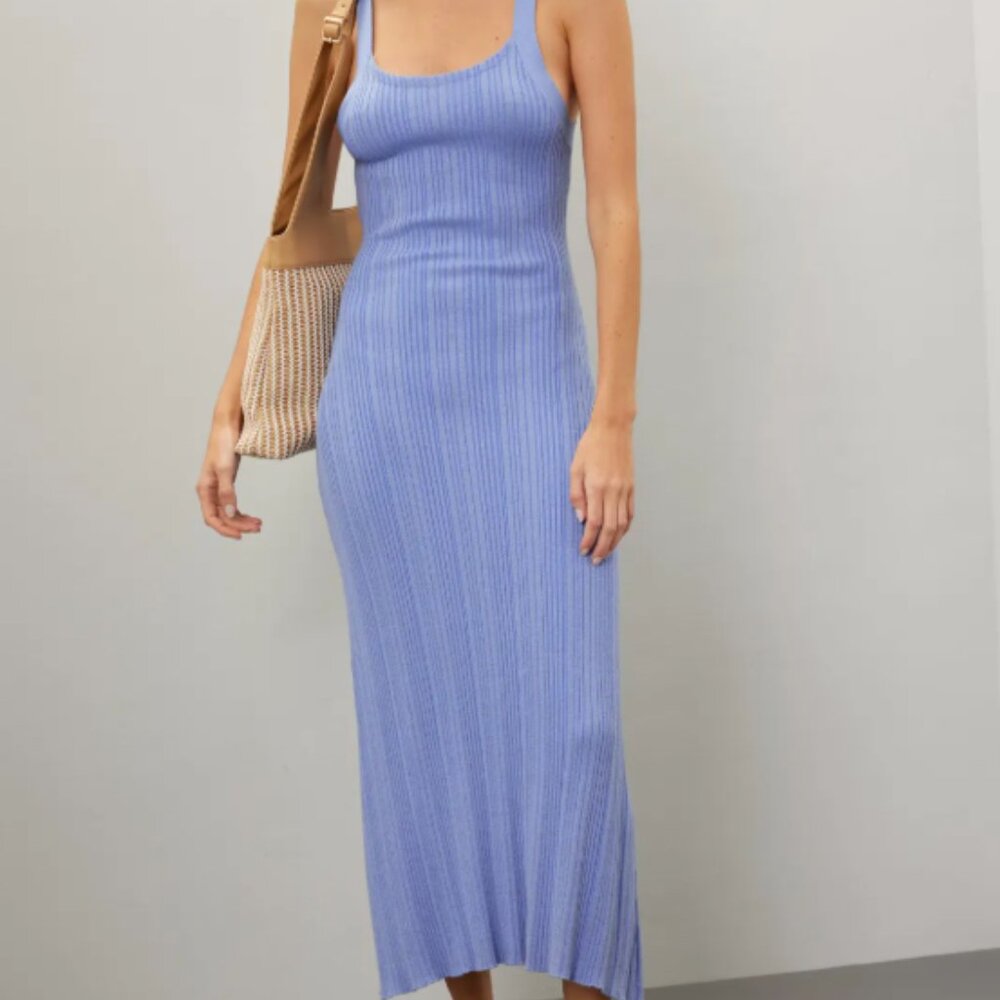 MAJESTIC FILATURES Blue Knit Tank Dress Size 1 (US 2-4)